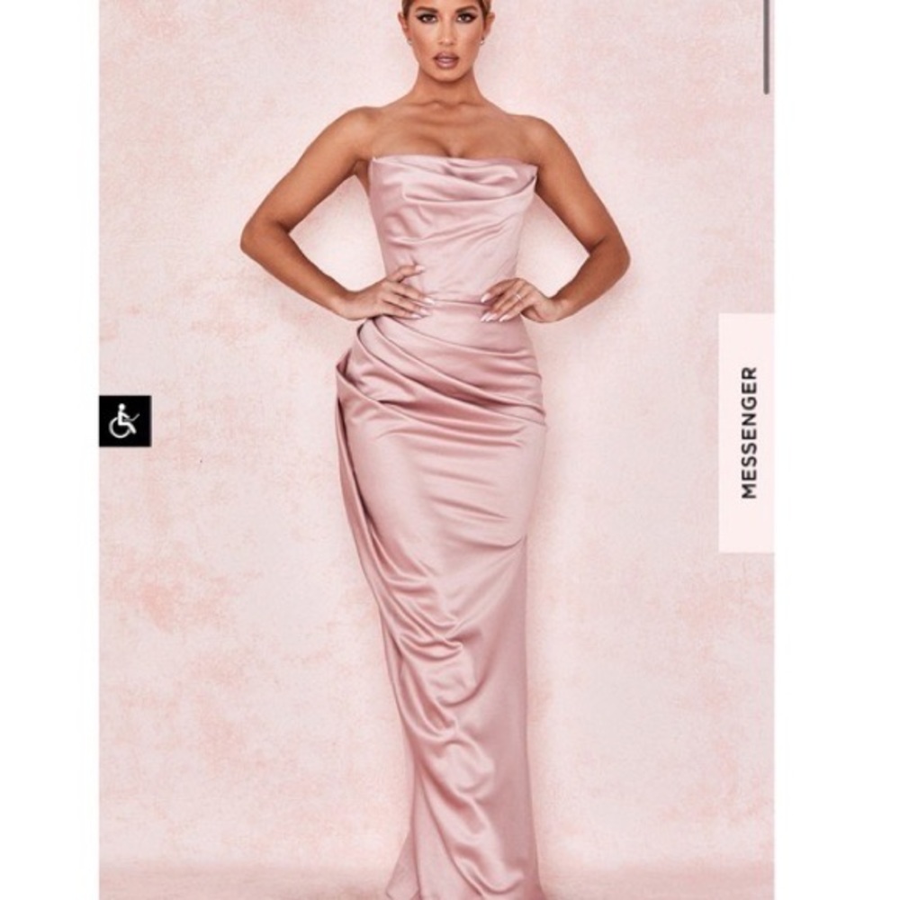 House of CB Adrienne Nude Pink Corset Dress NWT